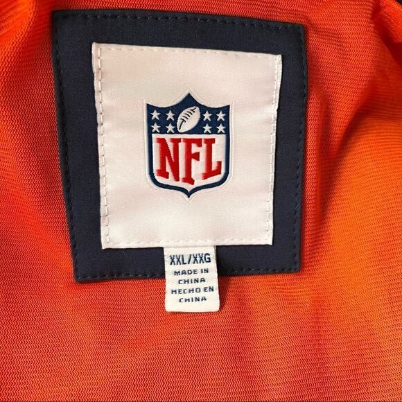 NFL Mens Full Zip Jacket Lined Jersey Bears Team Sport Apparel Windbreaker 2XL - Picture 3 of 5